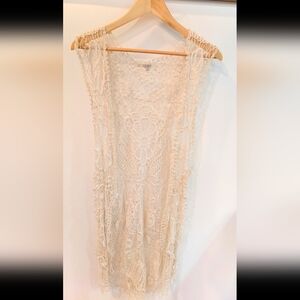 Umgee Cream White Crochet Lace Cover-Up